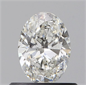 Natural Diamond 0.50 Carats, Oval with  Cut, G Color, VVS2 Clarity and Certified by GIA