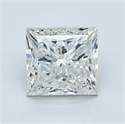 Natural Diamond 2.01 Carats, Princess with  Cut, J Color, I1 Clarity and Certified by GIA