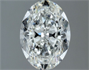 Natural Diamond 1.52 Carats, Oval with  Cut, H Color, VS1 Clarity and Certified by GIA