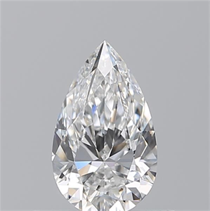 Picture of Natural Diamond 0.54 Carats, Pear with  Cut, E Color, VS1 Clarity and Certified by GIA