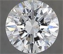 Natural Diamond 2.50 Carats, Round with Excellent Cut, H Color, VS1 Clarity and Certified by IGI