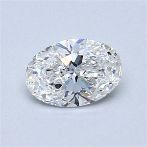 Picture of Natural Diamond 0.51 Carats, Oval with  Cut, F Color, SI1 Clarity and Certified by GIA