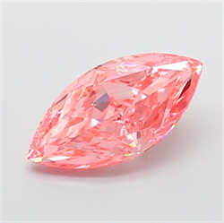 Picture of Lab Grown Diamond 4.02 Carats, Marquise with  Cut, Fancy Vivid Pink Color, VS1 Clarity and Certified by IGI