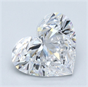 Natural Diamond 2.01 Carats, Heart with  Cut, D Color, VVS2 Clarity and Certified by GIA