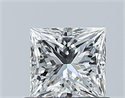 Natural Diamond 0.62 Carats, Princess with  Cut, E Color, VVS2 Clarity and Certified by GIA
