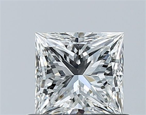 Picture of Natural Diamond 0.62 Carats, Princess with  Cut, E Color, VVS2 Clarity and Certified by GIA