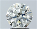 Natural Diamond 1.50 Carats, Round with Excellent Cut, L Color, SI1 Clarity and Certified by GIA