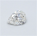Natural Diamond 0.44 Carats, Pear with  Cut, G Color, VS2 Clarity and Certified by GIA