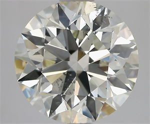 Picture of Natural Diamond 3.53 Carats, Round with Excellent Cut, K Color, SI2 Clarity and Certified by GIA