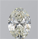 Natural Diamond 0.70 Carats, Oval with  Cut, K Color, VS2 Clarity and Certified by GIA