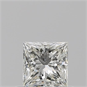 Natural Diamond 0.52 Carats, Princess with  Cut, J Color, VVS2 Clarity and Certified by GIA