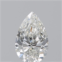 Natural Diamond 0.51 Carats, Pear with  Cut, H Color, VVS2 Clarity and Certified by GIA