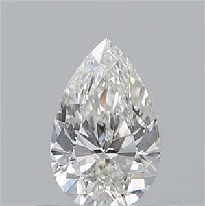 Picture of Natural Diamond 0.51 Carats, Pear with  Cut, H Color, VVS2 Clarity and Certified by GIA