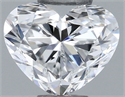 Natural Diamond 0.50 Carats, Heart with  Cut, E Color, VVS2 Clarity and Certified by GIA