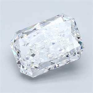 Picture of Natural Diamond 3.50 Carats, Radiant with  Cut, D Color, VVS2 Clarity and Certified by GIA