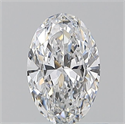 Natural Diamond 0.64 Carats, Oval with  Cut, D Color, VS1 Clarity and Certified by GIA