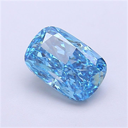 Picture of Lab Grown Diamond 1.52 Carats, CUSHION MODIFIED with  Cut, Fancy Vivid Blue Color, VS1 Clarity and Certified by IGI