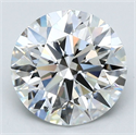 Natural Diamond 2.85 Carats, Round with Excellent Cut, E Color, SI1 Clarity and Certified by GIA