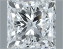 Natural Diamond 1.00 Carats, Princess with  Cut, F Color, SI1 Clarity and Certified by GIA
