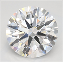 Lab Grown Diamond 3.12 Carats, Round with Ideal Cut, D Color, VVS1 Clarity and Certified by IGI