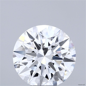 Picture of Lab Grown Diamond 6.18 Carats, Round with Ideal Cut, E Color, IF Clarity and Certified by IGI