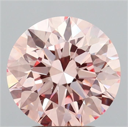 Picture of Lab Grown Diamond 3.08 Carats, Round with Excellent Cut, Fancy Intense Pink Color, VS1 Clarity and Certified by IGI