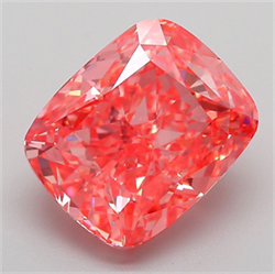 Picture of Lab Grown Diamond 6.15 Carats, CUSHION MODIFIED with  Cut, Fancy Vivid Pink Color, VS1 Clarity and Certified by IGI