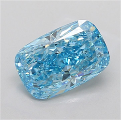 Picture of Lab Grown Diamond 3.59 Carats, CUSHION MODIFIED with  Cut, Fancy Vivid Blue Color, VVS2 Clarity and Certified by IGI