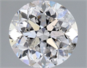 Natural Diamond 0.91 Carats, Round with Fair Cut, E Color, SI2 Clarity and Certified by HRD