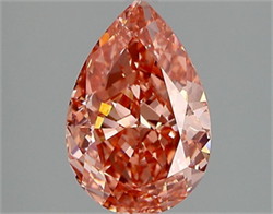 Picture of Lab Grown Diamond 2.60 Carats, Pear with  Cut, Fancy Vivid Pink Color, VVS2 Clarity and Certified by IGI