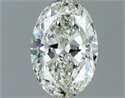 Natural Diamond 0.60 Carats, Oval with  Cut, H Color, VVS2 Clarity and Certified by IGI