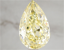Picture of Lab Grown Diamond 3.56 Carats, Pear with  Cut, Fancy Vivid Yellow Color, VS1 Clarity and Certified by IGI