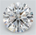 Lab Grown Diamond 3.13 Carats, Round with Ideal Cut, D Color, IF Clarity and Certified by IGI