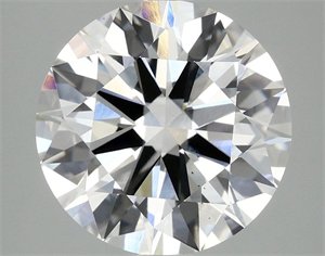 Picture of Lab Grown Diamond 3.86 Carats, Round with Ideal Cut, F Color, VS2 Clarity and Certified by IGI