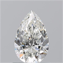 Natural Diamond 0.80 Carats, Pear with  Cut, H Color, SI1 Clarity and Certified by GIA