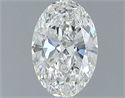 Natural Diamond 0.50 Carats, Oval with  Cut, H Color, VS1 Clarity and Certified by GIA