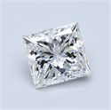 Natural Diamond 1.02 Carats, Princess with  Cut, E Color, VVS2 Clarity and Certified by GIA