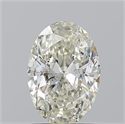 Natural Diamond 1.50 Carats, Oval with  Cut, K Color, SI2 Clarity and Certified by GIA