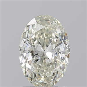 Picture of Natural Diamond 1.50 Carats, Oval with  Cut, K Color, SI2 Clarity and Certified by GIA
