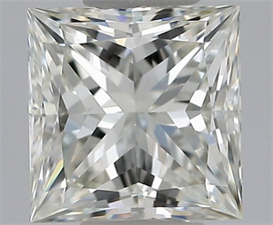 Picture of Natural Diamond 0.70 Carats, Princess with  Cut, I Color, VVS2 Clarity and Certified by GIA