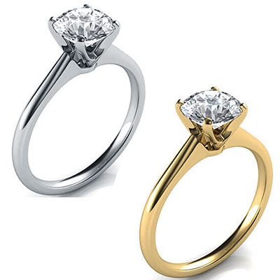 Delicate Novo cathedral solitaire engagement ring, Barbara