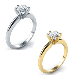 Picture of 6 prongs Classic solitaire engagement ring settings