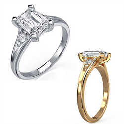 Picture of Emerald engagement ring setting