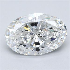 Picture of Natural Diamond 2.81 Carats, Oval with  Cut, F Color, SI1 Clarity and Certified by GIA