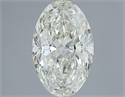 Natural Diamond 2.03 Carats, Oval with  Cut, K Color, SI2 Clarity and Certified by IGI