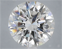 Lab Grown Diamond 6.01 Carats, Round with Excellent Cut, E Color, VVS2 Clarity and Certified by IGI