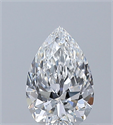Natural Diamond 0.55 Carats, Pear with  Cut, E Color, IF Clarity and Certified by GIA