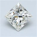 Natural Diamond 2.02 Carats, Princess with  Cut, I Color, VS2 Clarity and Certified by GIA