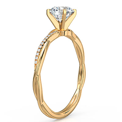Micro Pave dainty Engagement ring Setting