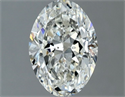 Natural Diamond 1.00 Carats, Oval with  Cut, H Color, VS2 Clarity and Certified by IGI